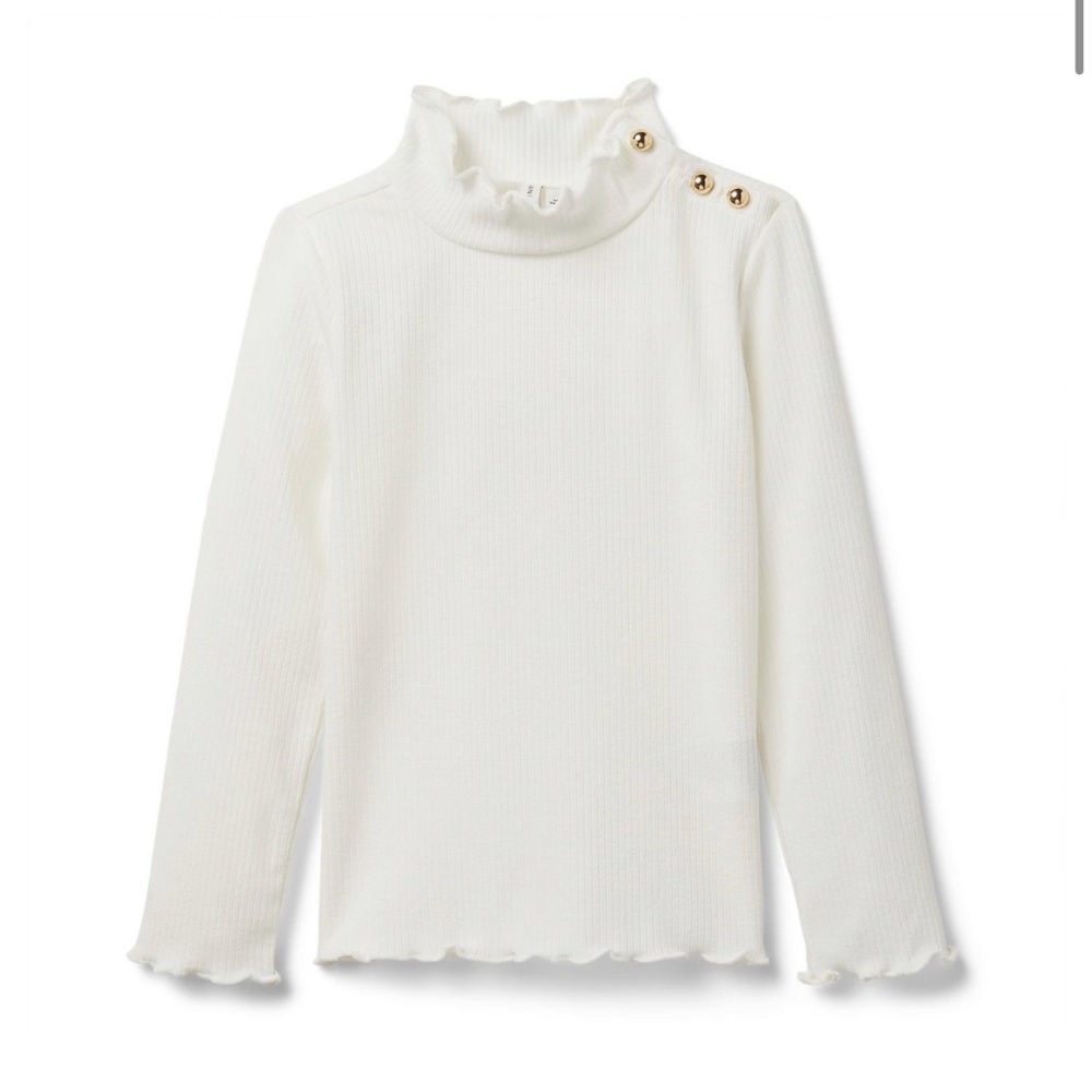 Janie and Jack RUFFLE TRIM TURTLENECK